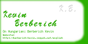 kevin berberich business card